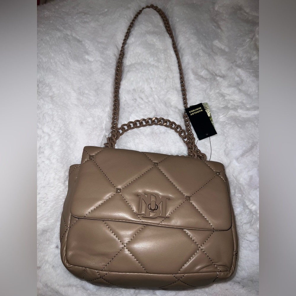 Badgley Mischka Quilted Studded Vegan Leather Bag